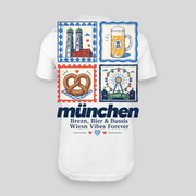 München Briefmarken T-Shirt Rückseite