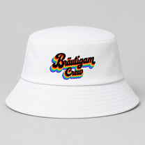 Bräutigam Crew – Retro Regenbogen | JGA Fischerhut