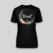 Braut Blumen JGA T-Shirt Damen Schwarz