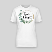 Team Braut Eleganz & Stil JGA T-Shirt Damen Weiß
