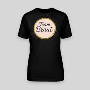 Team Braut Gold JGA T-Shirt Damen Schwarz