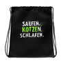 Saufen. Kotzen. Schlafen. | JGA Turnbeutel