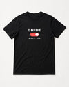 BRIDE Mode: ON – schwarzes JGA T-Shirt mit Kippschalter-Print auf ON