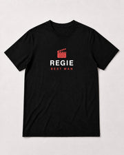 REGIE Best Man – schwarzes JGA T-Shirt mit Regieklappe-Print