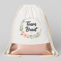 Team Braut – Blumen | JGA Turnbeutel Damen