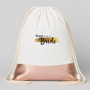 Team Bride Elegant JGA Turnbeutel Weiß Rosegold