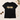 Team Bride elegant Gold JGA T-Shirt in Schwarz als Flatlay mit Sonnenbrille, Goldschmuck und Blumen