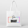 Die Braut – Regenbogen-Rahmen | JGA Jutebeutel