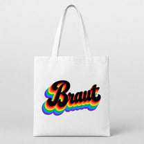 Braut – Retro Regenbogen | JGA Jutebeutel