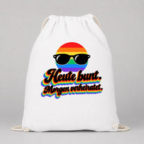 Heute bunt. Morgen verheiratet. | JGA Turnbeutel