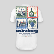 Würzburg Briefmarken T-Shirt Rückseite