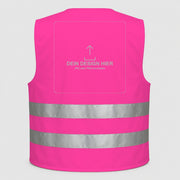Warnweste selbst gestalten Pink – Rückseite